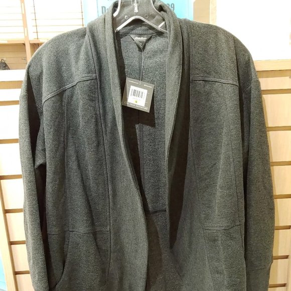 eddie bauer camp fleece wrap cardigan